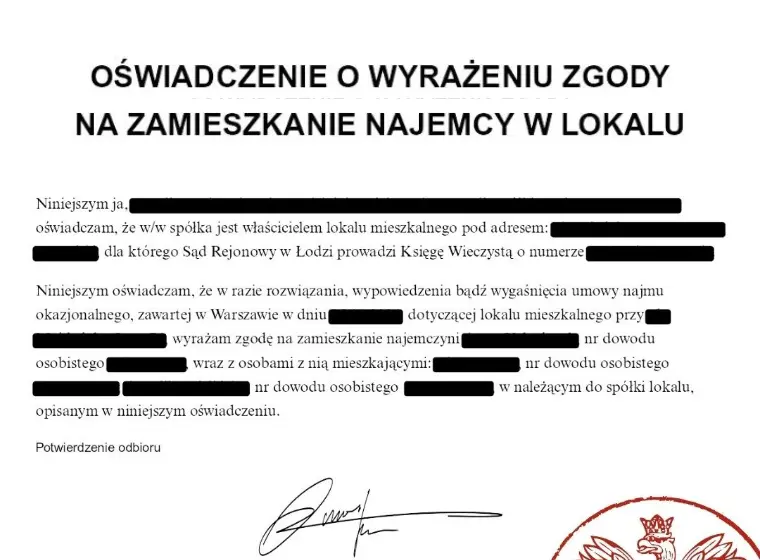 Sample document — Occasional Lease